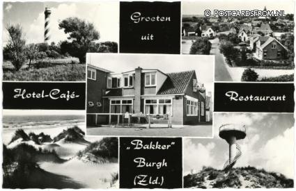Burgh-Haamstede, Hotel 'Bakker' ansichtkaart: Burgh-Haamstede, Hotel 'Bakker'