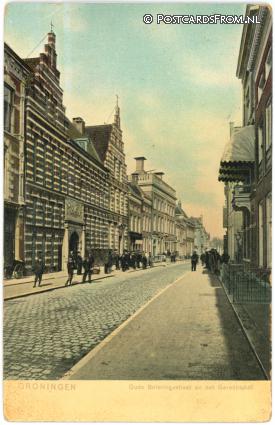 Groningen, Oude Boteringestraat en het Gerechtshof ansichtkaart: Groningen, Oude Boteringestraat en het Gerechtshof