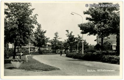 ansichtkaart: Bedum, Wilhelminalaan