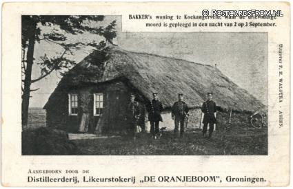 Koekange, Bakker's woning te Koekangerveld 3 voudige moord 3 september ansichtkaart: Koekange, Bakker's woning te Koekangerveld 3 voudige moord 3 september