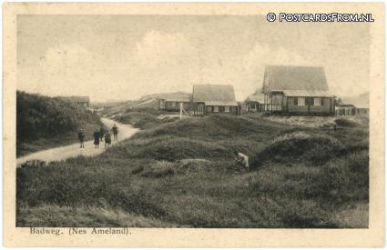 Nes Ameland, Badweg ansichtkaart: Nes Ameland, Badweg