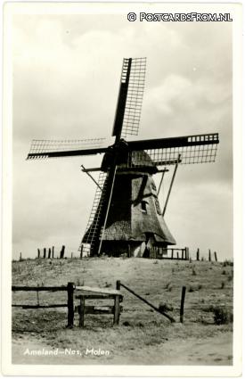 ansichtkaart: Nes Ameland, Molen