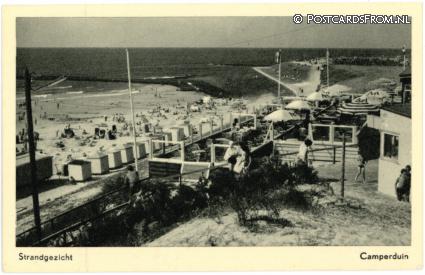 Camperduin, Strandgezicht ansichtkaart: Camperduin, Strandgezicht