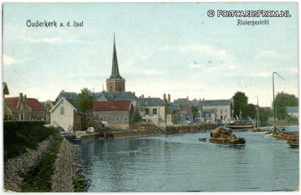 Ouderkerk ad IJssel, Riviergezicht ansichtkaart: Ouderkerk ad IJssel, Riviergezicht