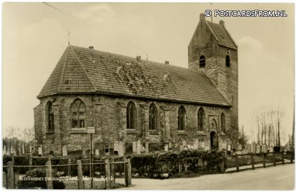 ansichtkaart: Kollumerzwaag, Ned. Herv. Kerk