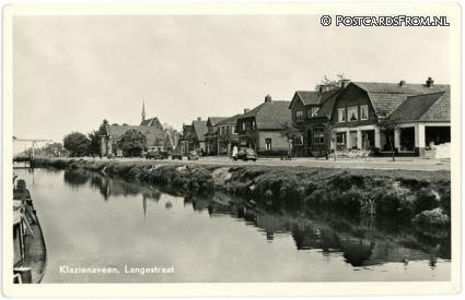 Klazienaveen, Langestraat ansichtkaart: Klazienaveen, Langestraat