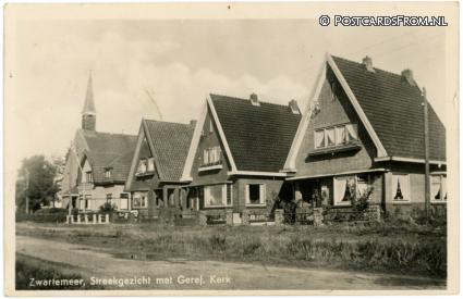 Zwartemeer, Streekgezicht met Geref. Kerk ansichtkaart: Zwartemeer, Streekgezicht met Geref. Kerk