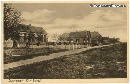 Zwartemeer, Chr. School ansichtkaart: Zwartemeer, Chr. School