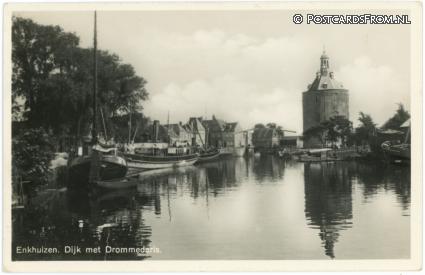 Enkhuizen, Dijk met Drommedaris ansichtkaart: Enkhuizen, Dijk met Drommedaris