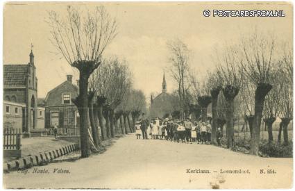 ansichtkaart: Loenersloot, Kerklaan