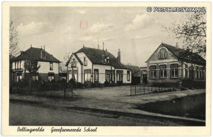 Bellingwolde, Gereformeerde School ansichtkaart: Bellingwolde, Gereformeerde School