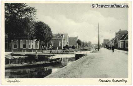 ansichtkaart: Veendam, Beneden Oosterdiep