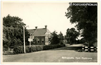 Bellingwolde, Hoek Rhederweg ansichtkaart: Bellingwolde, Hoek Rhederweg