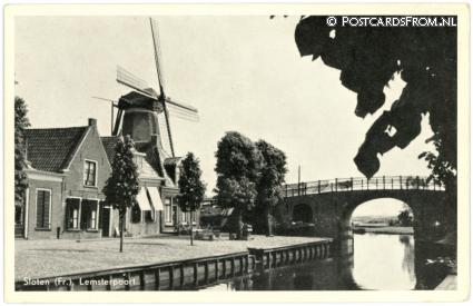 ansichtkaart: Sloten FR, Lemsterpoort