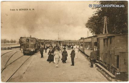 ansichtkaart: Bergen NH, Tram