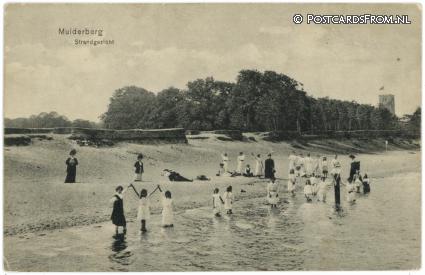 ansichtkaart: Muiderberg, Strandgezicht