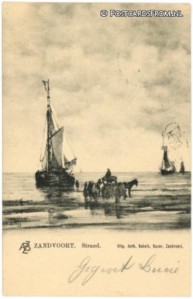 ansichtkaart: Zandvoort, Strand