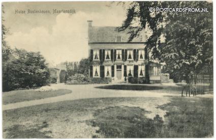 Maartensdijk, Huize Rustenhoven ansichtkaart: Maartensdijk, Huize Rustenhoven