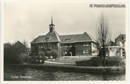 ansichtkaart: Delfzijl, Raadhuis