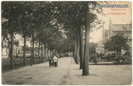 Appingedam, Stationsweg ansichtkaart: Appingedam, Stationsweg