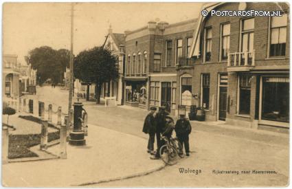 ansichtkaart: Wolvega, Rijksstraatweg naar Heerenveen