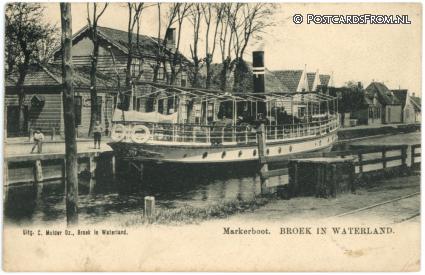 ansichtkaart: Broek in Waterland, Markerboot