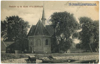 ansichtkaart: Spaarndam, Gezicht op de Kerk
