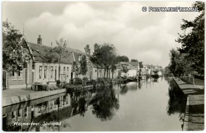 Wormerveer, Sluispad ansichtkaart: Wormerveer, Sluispad
