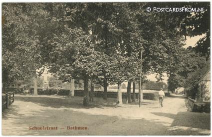 Bathmen, Schoolstraat ansichtkaart: Bathmen, Schoolstraat