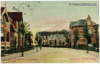 Winschoten, Emmastraat ansichtkaart: Winschoten, Emmastraat