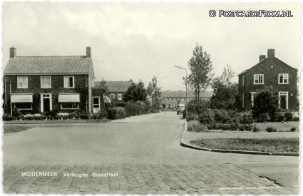 ansichtkaart: Middenmeer, Verlengde Breestraat