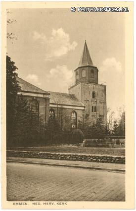 ansichtkaart: Emmen DR, Ned. Herv. Kerk