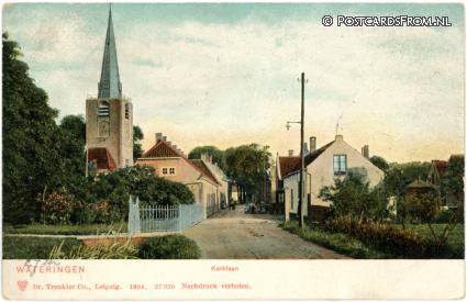 ansichtkaart: Wateringen, Kerklaan