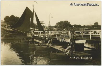 ansichtkaart: Arnhem, Schipbrug