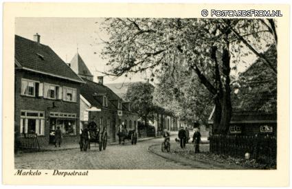 Markelo, Dorpsstraat ansichtkaart: Markelo, Dorpsstraat