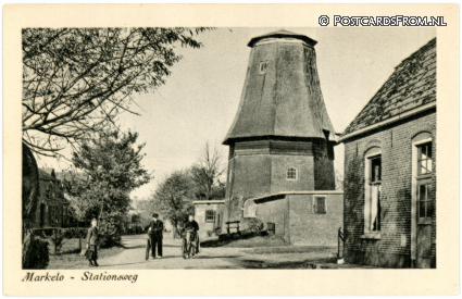 Markelo, Stationsweg ansichtkaart: Markelo, Stationsweg