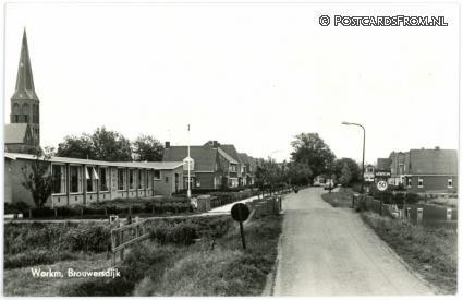ansichtkaart: Workum, Brouwersdijk