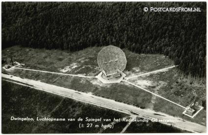 Dwingeloo, Luchtopname van de Spiegel v.h. Radiokundig Observatorium ansichtkaart: Dwingeloo, Luchtopname van de Spiegel v.h. Radiokundig Observatorium