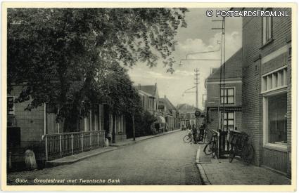 Goor, Grootestraat met Twentsche Bank ansichtkaart: Goor, Grootestraat met Twentsche Bank