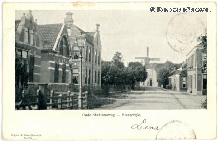 ansichtkaart: Steenwijk, Oude Stationsweg