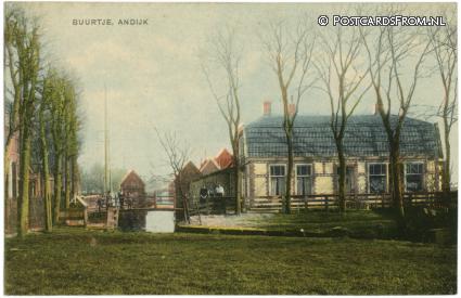 ansichtkaart: Andijk, Buurtje