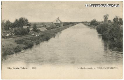 ansichtkaart: Piet Gijzenbrug, Leidschevaart