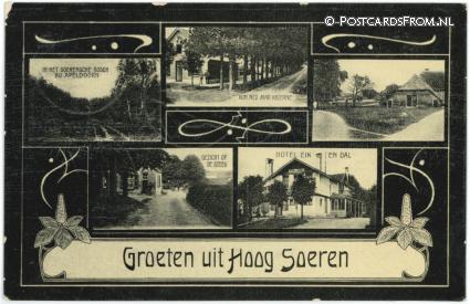 Hoog Soeren, Soerensche Bosch - Mar. Kazerne - De Steeg - Hotel Eik en Dal ansichtkaart: Hoog Soeren, Soerensche Bosch - Mar. Kazerne - De Steeg - Hotel Eik en Dal