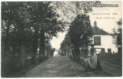 ansichtkaart: Sassenheim, Oude Postbrug
