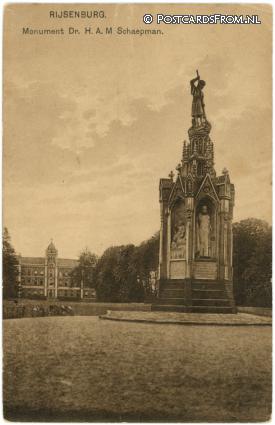 ansichtkaart: Rijsenburg, Monument Dr. H.A.M. Schaepman