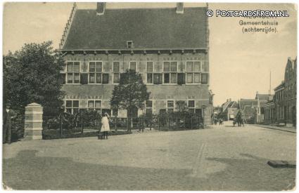 Klundert, Gemeentehuis. Achterzijde ansichtkaart: Klundert, Gemeentehuis. Achterzijde