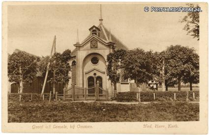 ansichtkaart: Lemele, Ned. Herv. Kerk. Groet uit Lemele, bij Emmen