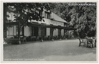 Ermelo Leuvenum, Hotel de Zwarte Boer. Leuvenum post Elspeet ansichtkaart: Ermelo Leuvenum, Hotel de Zwarte Boer. Leuvenum post Elspeet