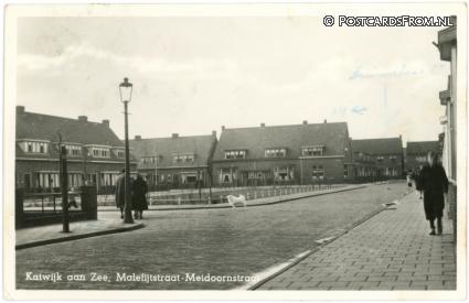 Katwijk aan Zee, Malefijtstraat - Meidoornstraat ansichtkaart: Katwijk aan Zee, Malefijtstraat - Meidoornstraat