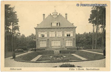 ansichtkaart: Hilversum, Villa 't Heem, Swelinklaan
